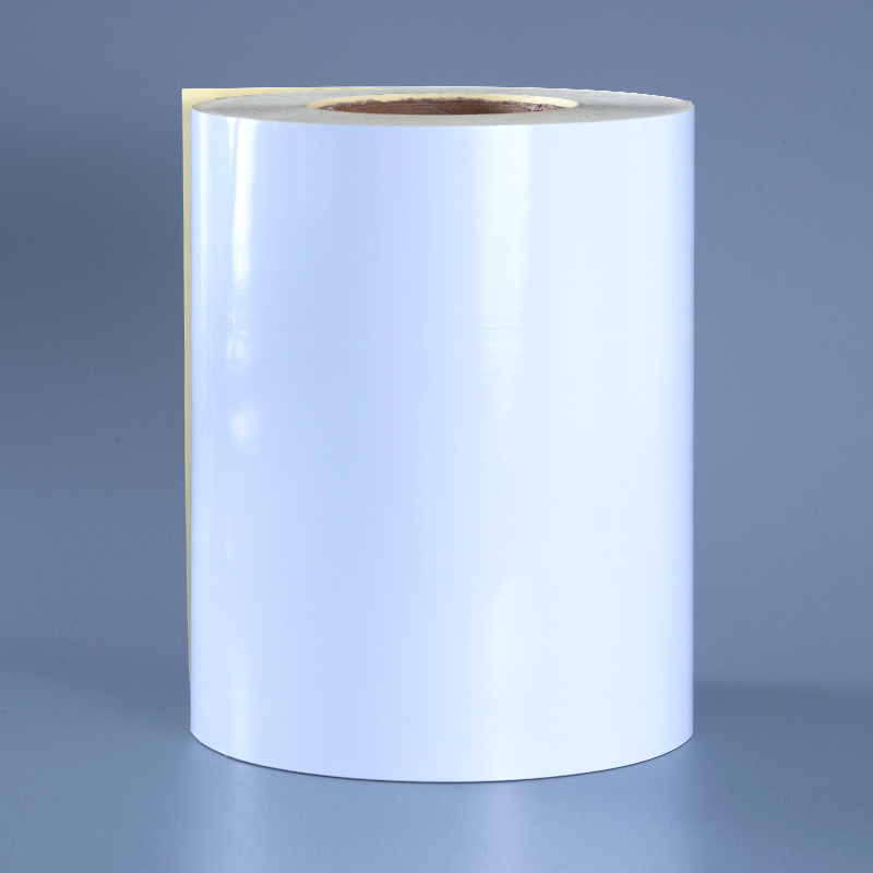 Etiqueta autoadhesiva de película de poliéster blanca brillante de 50mic con adhesivo removible resistente al alcohol y a altas temperaturas