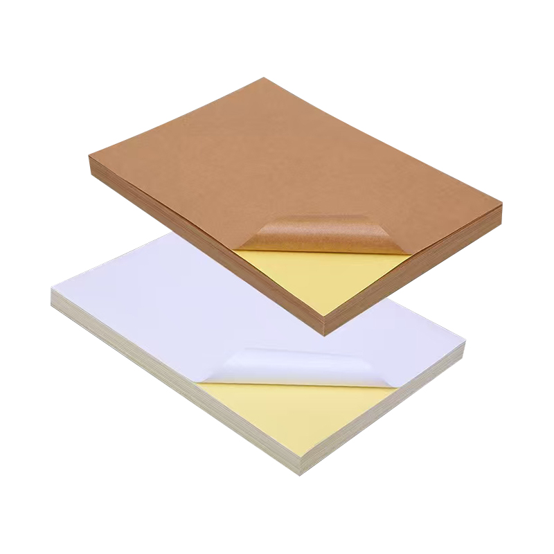 Papel Kraft autoadhesivo de 85 g/m² con pegamento acrílico y revestimiento amarillo