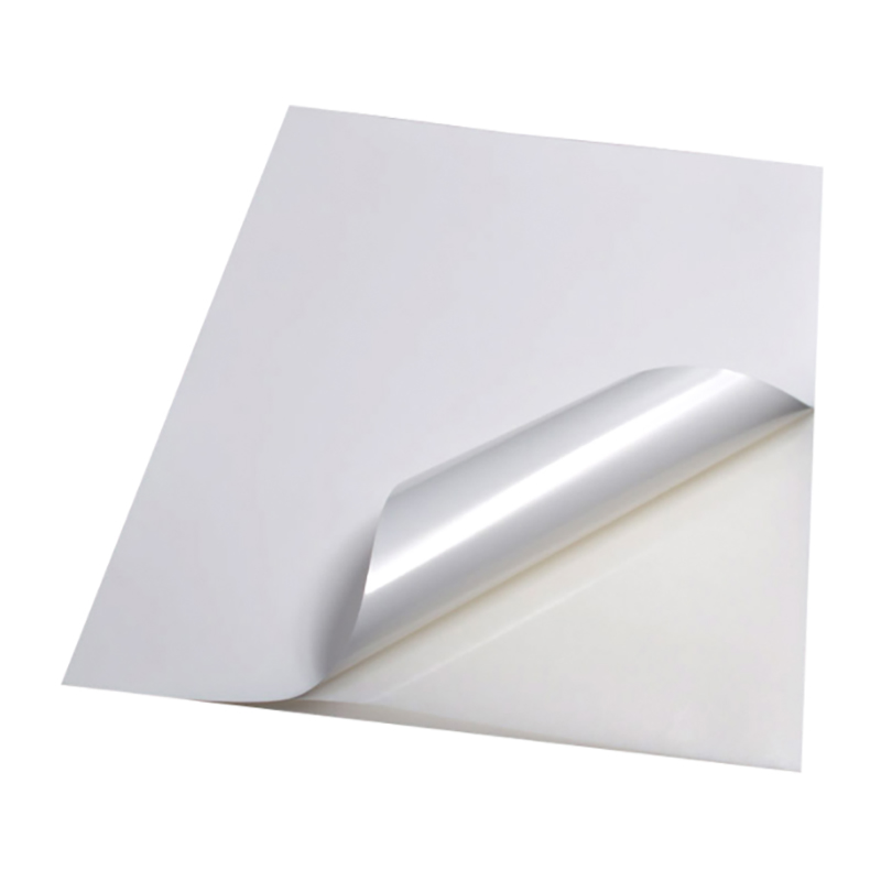 Impresión de inyección de tinta PP blanco brillante de 90um/adhesivo solvente/revestimiento glassine de 80g 